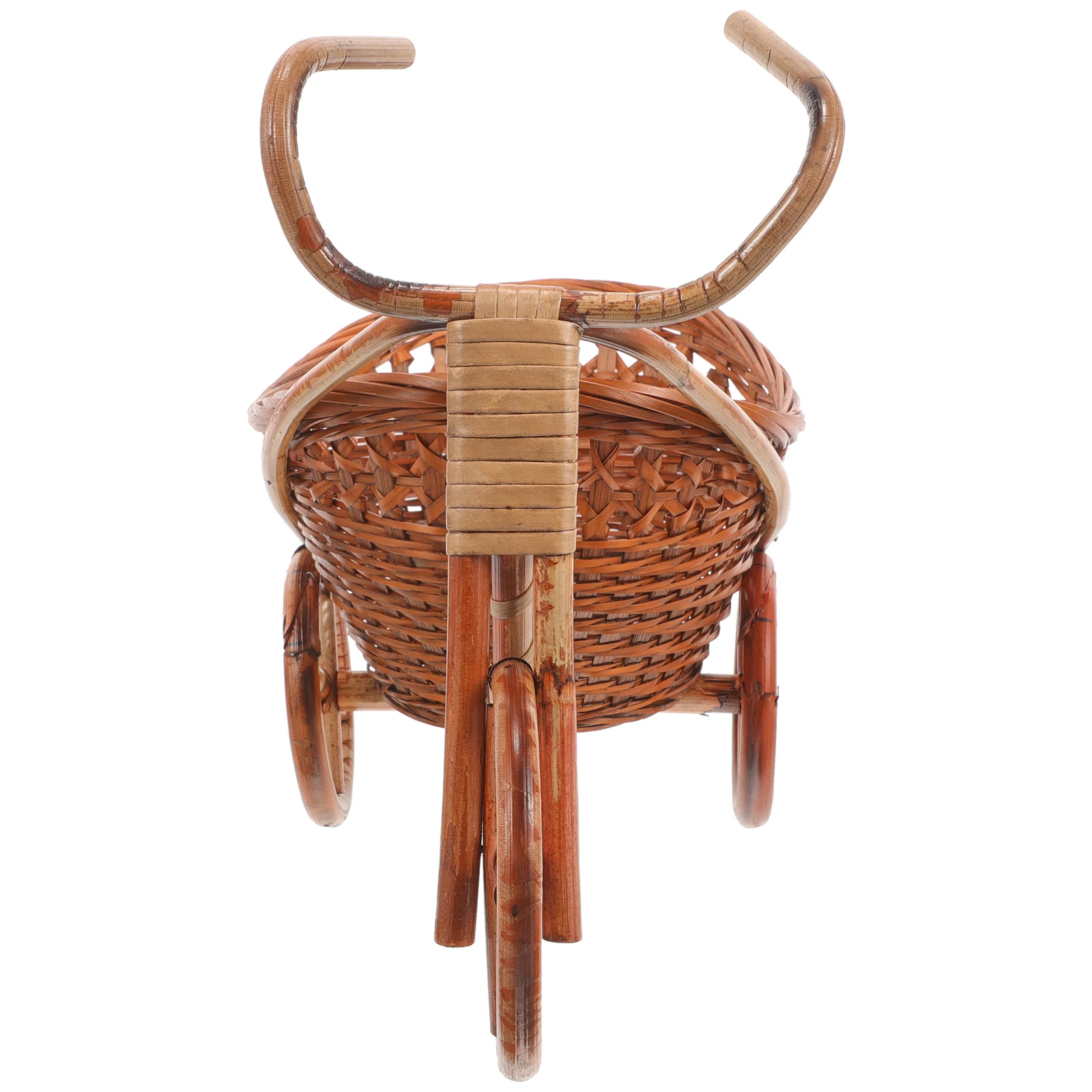 

Tricycle Shaped Woven Basket Bamboo Material Storage Home Party Decoration Woven Basket Small Baskets for Favors