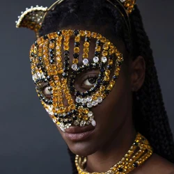 Fashion Face Chain Jewelry Mask Rave Accessories Festival for Women Banquet Weeding Masks 2023 Decoracions Full Masquerade Gifts