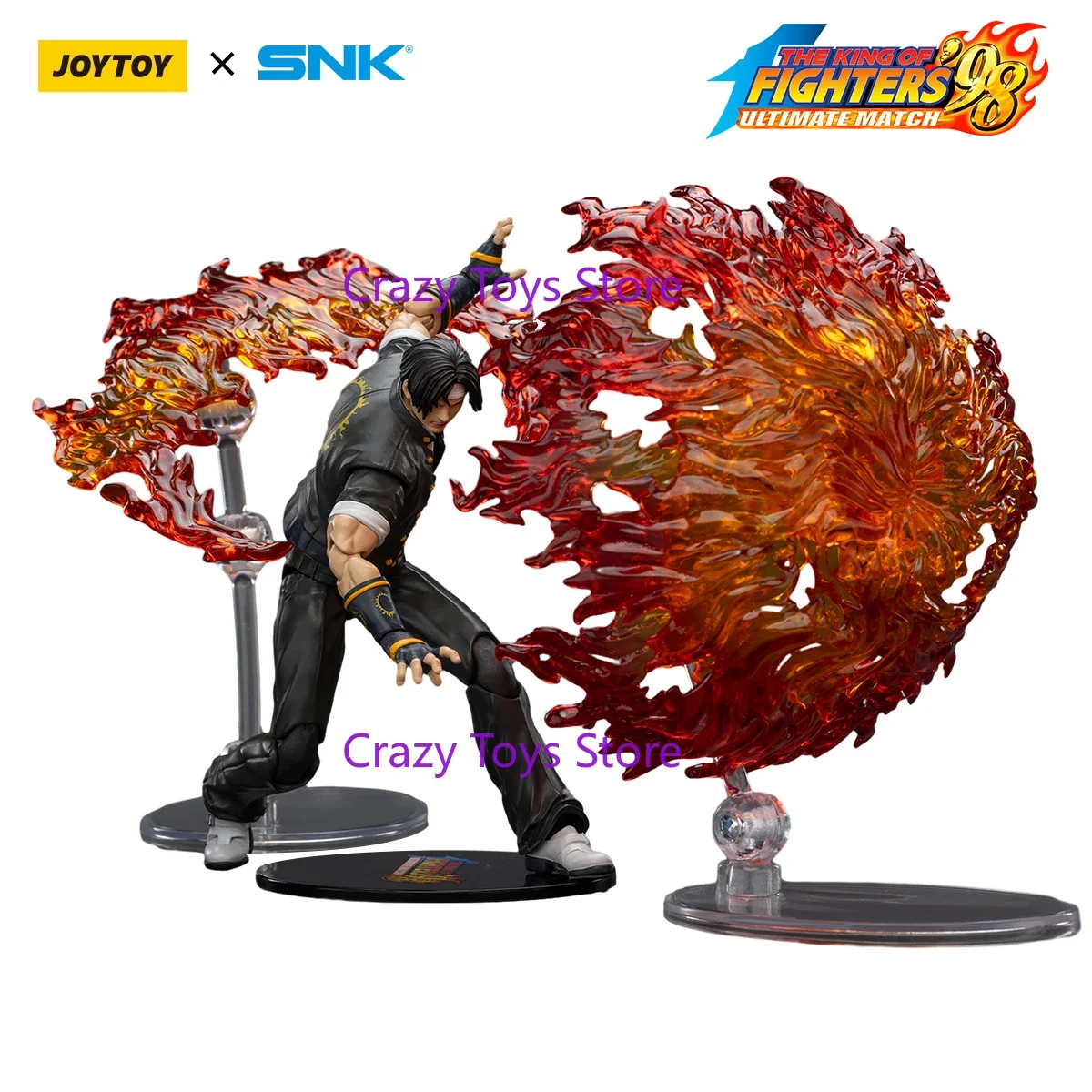 JOYTOY SNK 1/18 Acchion Figuren KOF 98UM Hero Team Kyo Kusanagi & Goro Daimon & Benimaru Nikaido3PCS Model Gift