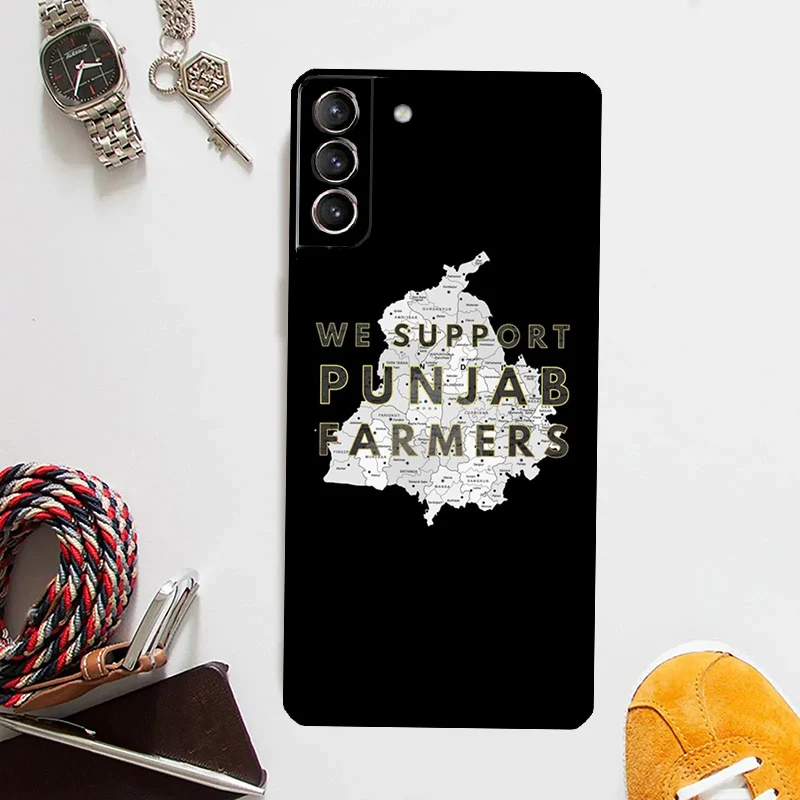 Punjab Map Outline Case For Samsung Galaxy S24 Ultra S23 S22 S21 S20 Plus Note 10 Note 20 S9 S10 S21 FE Cover