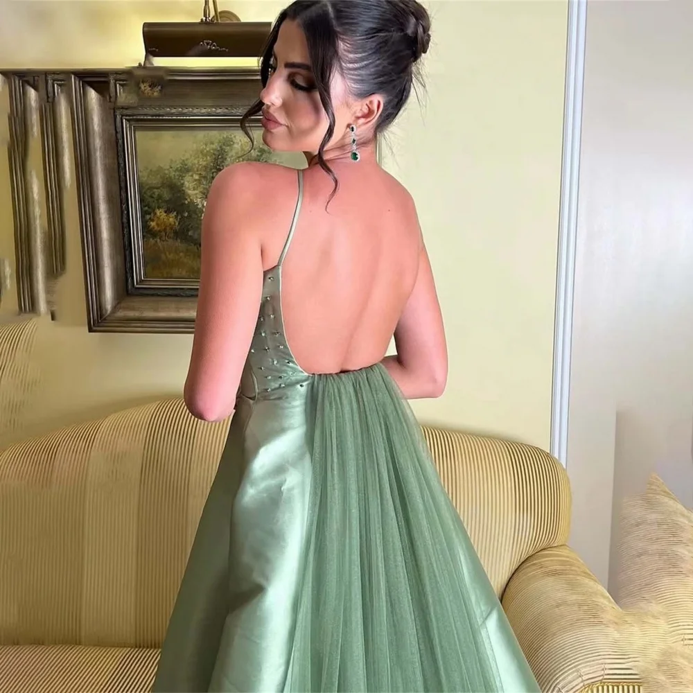 맞춤 제작된 고급스러운 A라인 이브닝 드레스, 매력적인 스퀘어넥 프롬 드레스, 우아한 러플 파티 가운, 고급스러운 이브닝 드레스 2025