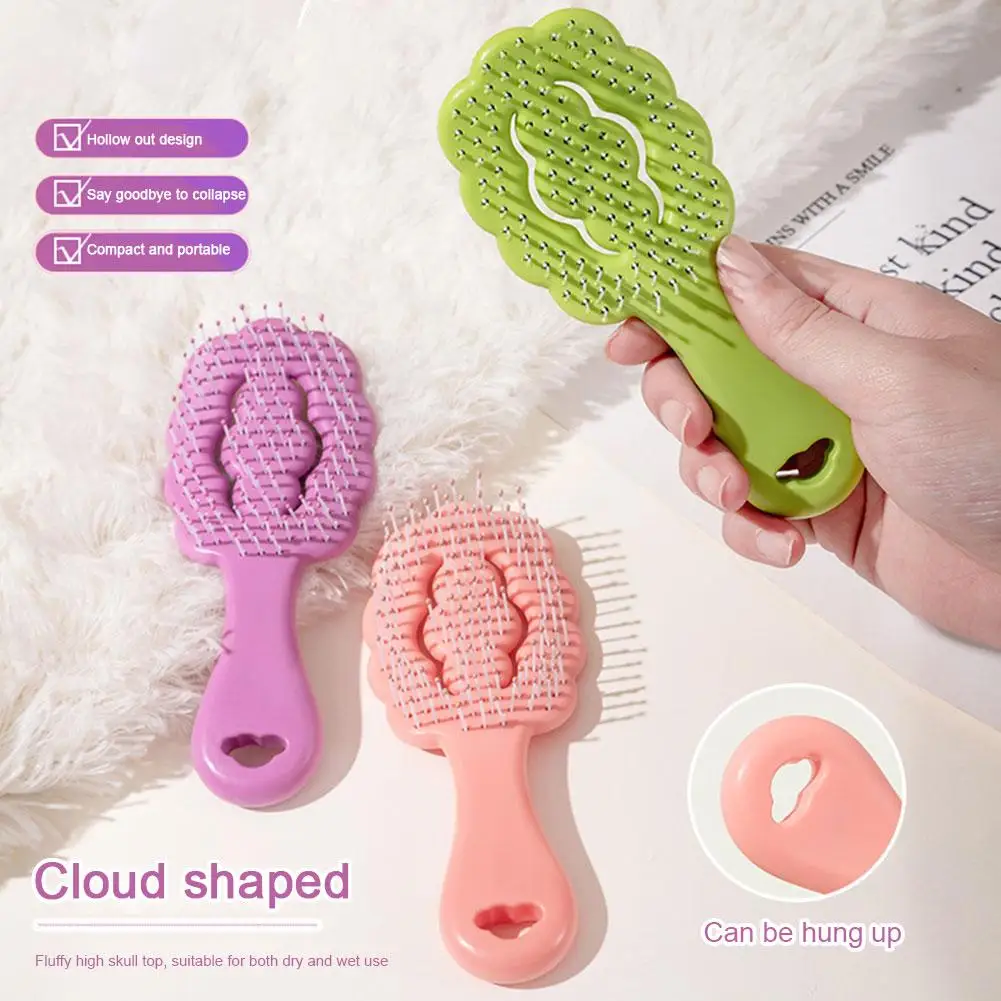 Fluffy Massage Comb Anti-static Portable Straight Hair Student Styling Tool Massage Cloud Comb Children Comb Scalp Cute K8L7