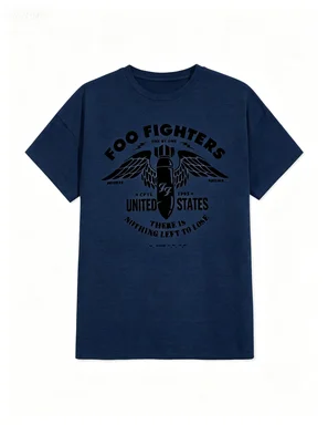 Foo Fighters Echoes Silence Patience Grace Album Cover Graphic Rock Band Cotton Unisex Short Sleeve Tee Shirt