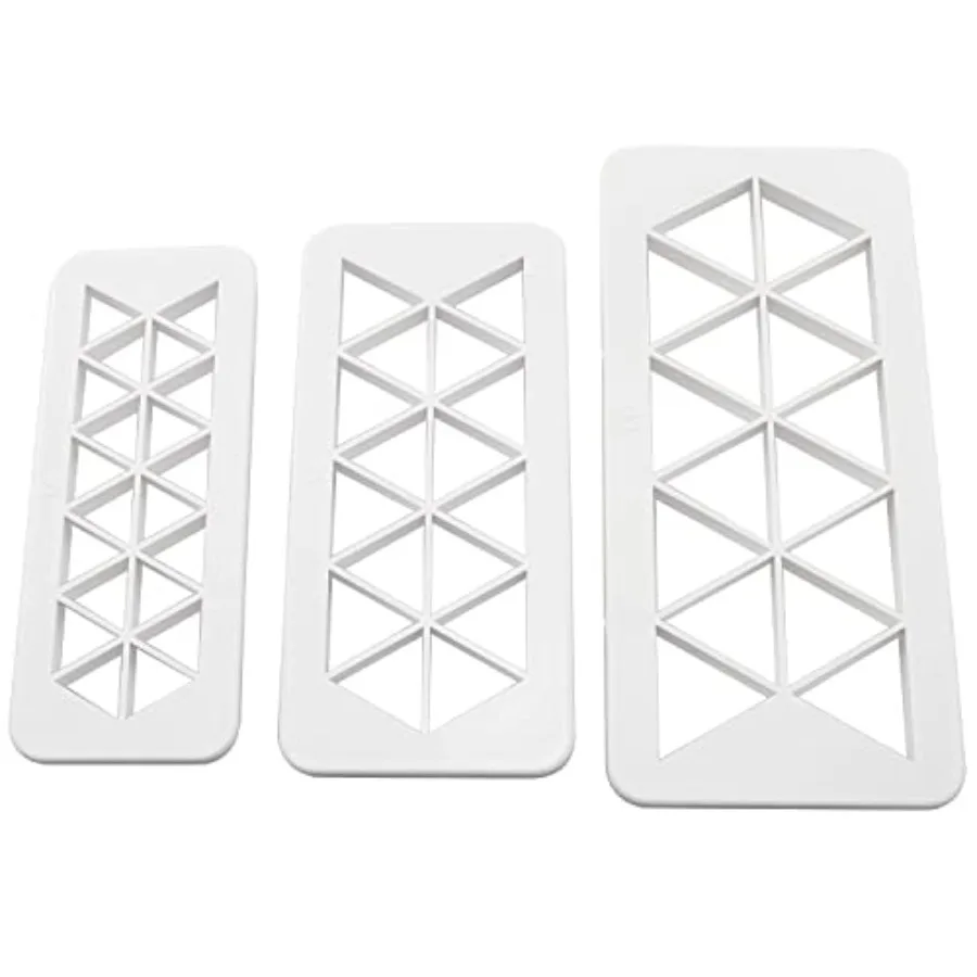 3IN1 Triangle Cake Fondant Cutter Ce Cutter Biscuit Cutter Cake Cutter Fudge Cake Decorative Mould 3 Size