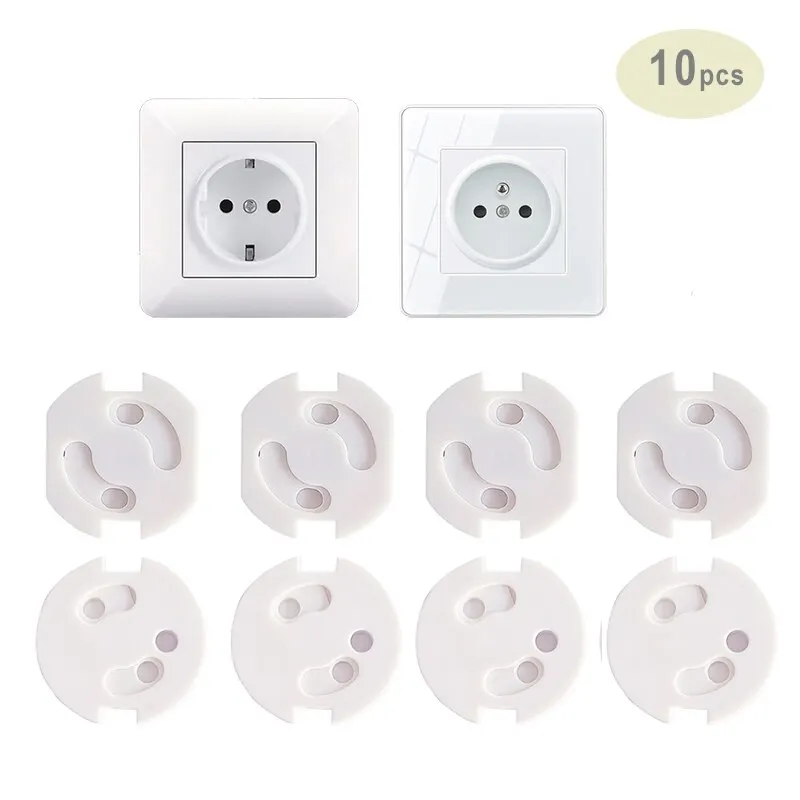 

Baby Safety Socket Covers 10pcs Electrical Plastic Outlet Protectors Child Safe Socket Security Protection