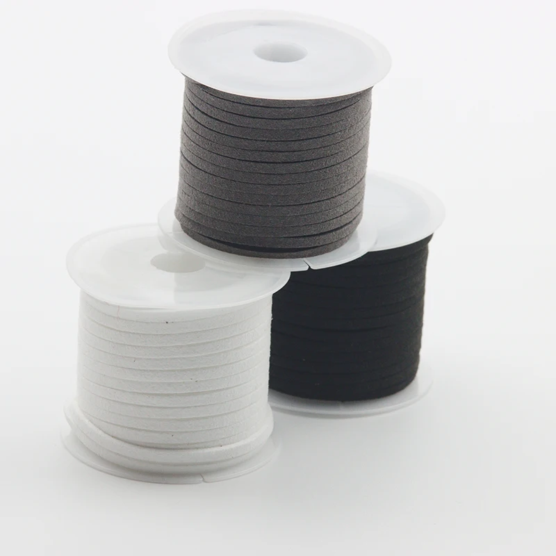 3MM Artificial Suede Braided Rope, 5 Meters, Korean-Style Velvet Leather, Hand-Woven Thread, DIY Jewelry-Making Rope Accessory