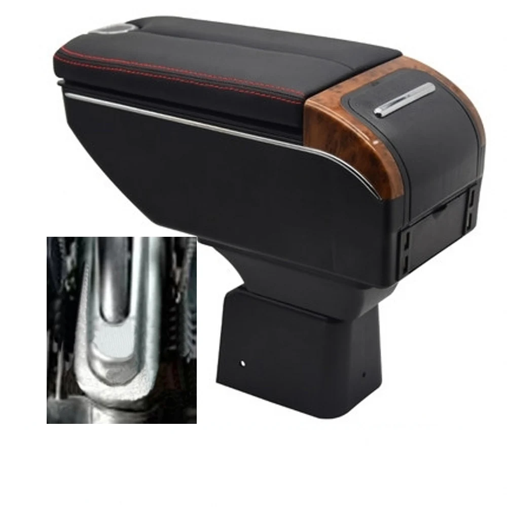 For Ford Fusion Armrest Box Center Console Storage Elbow Rest with Phone Charging USB Cup Holder