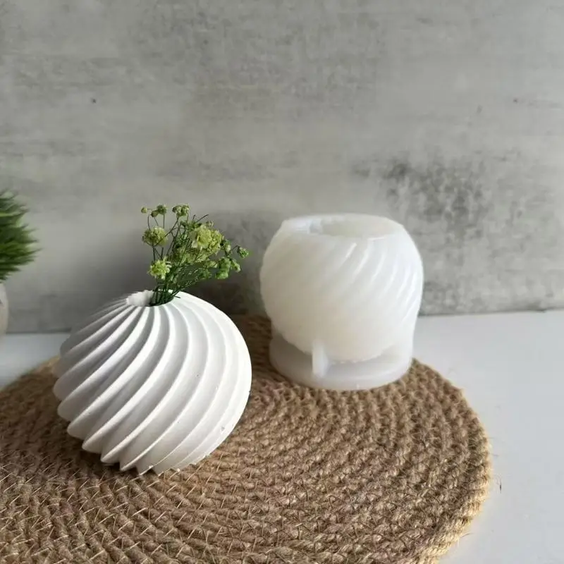 BX0C 다목적 스레드 꽃병 실리콘 몰드 가정 및 사무실 장식 및 보석 보관을위한 다목적 수지 Castes 세트