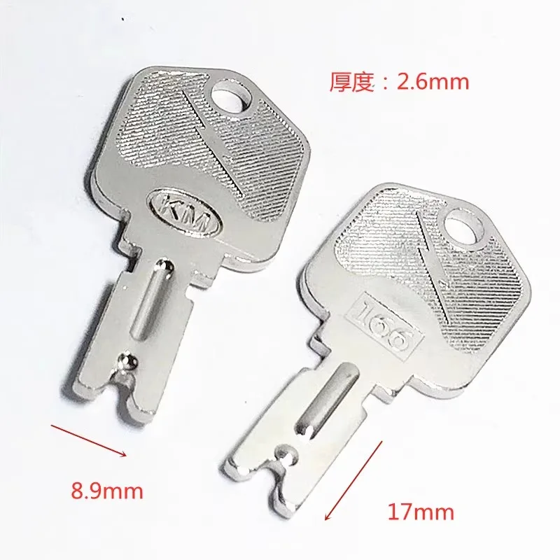 1X 166 A214062 5133504 Forklift Key for Pollak Clark Yale Hyster for Komatsu Mustang Gradall Gehl for Daewoo Doosan