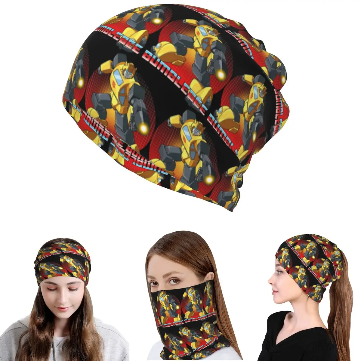 

Bumblebee Autobot Transformer G1 Bandana Neck Cover Mask Scarf Multi-use Face Mask Beanies Hat for Men Women Adult Breathable