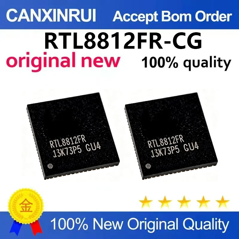 （5pcs-100pcs）Brand new original RTL8812FR-CG silk screen RTL8812FR package QFN56 Ethernet controller chip