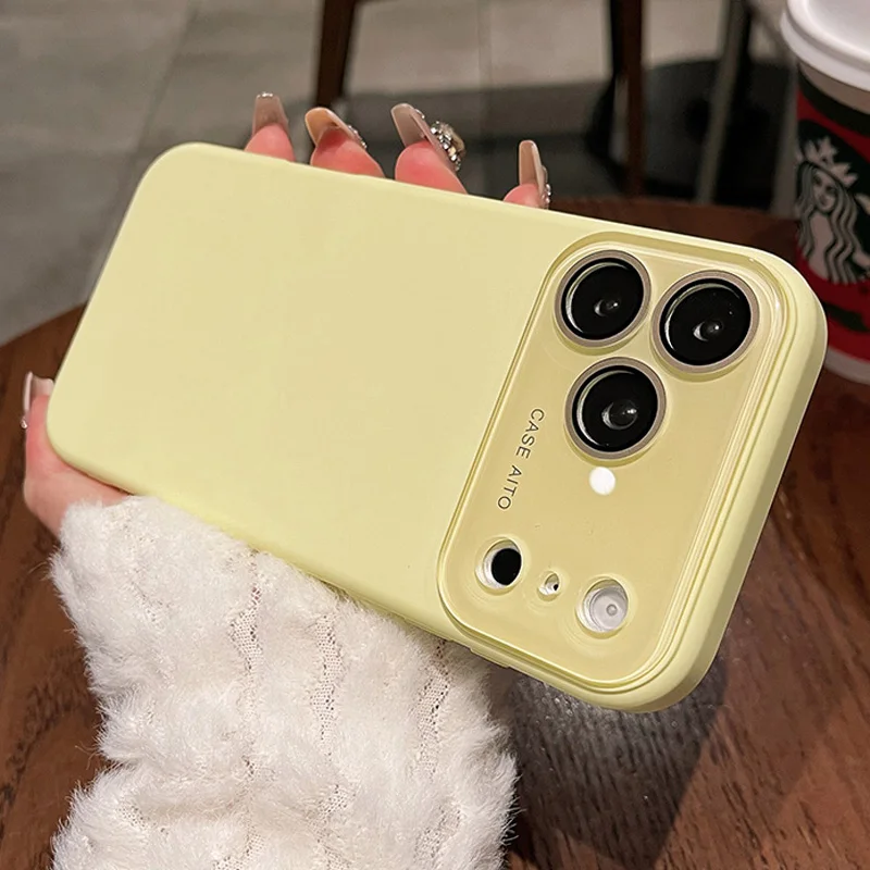 Kameraschutz Silikon Handyhülle für iPhone 17 Hüllen iPhone 11 12 13 14 15 16 ProMax Plus Stoßfeste Candy Soft Matte Schutzhülle