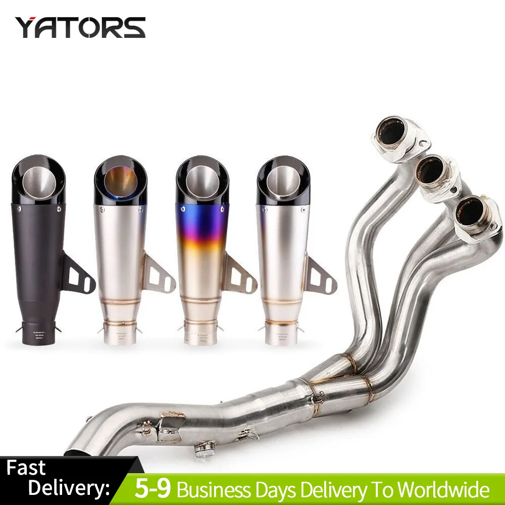 

Full Exhaust System Manifold Link Pipe Mufflers For Yamaha MT09 FZ09 FJ09 XSR900 Exhausts Pipes