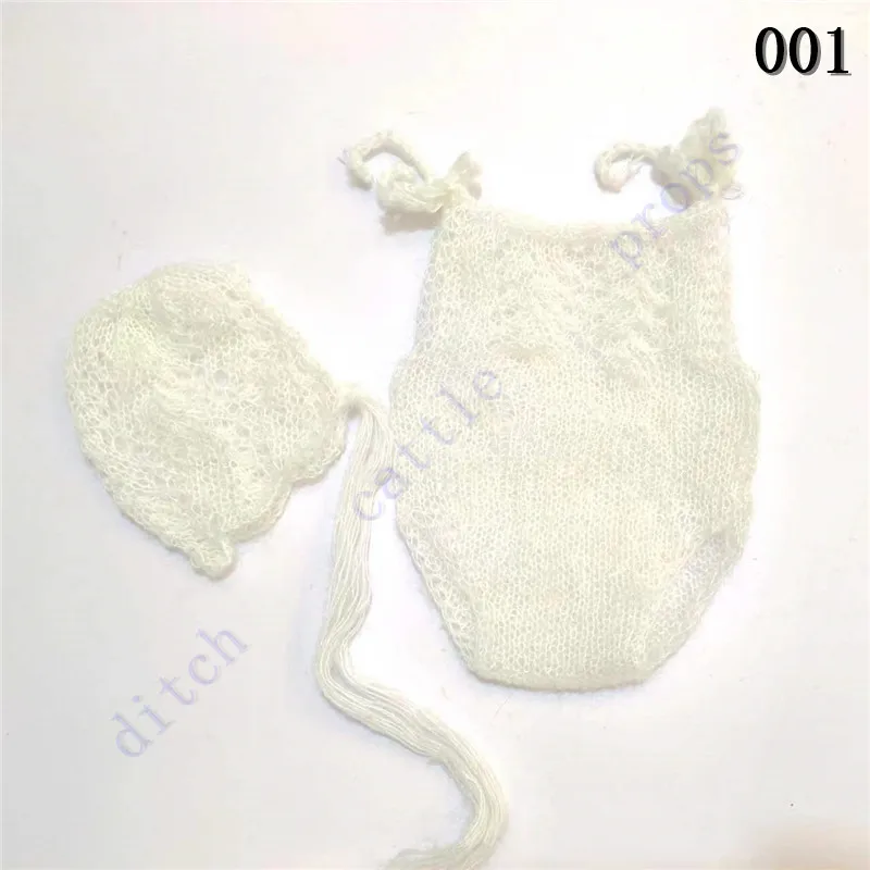 Newborn Photography Props Pants+Hat Baby Clothing Hand-Knitted Mohair Rompers