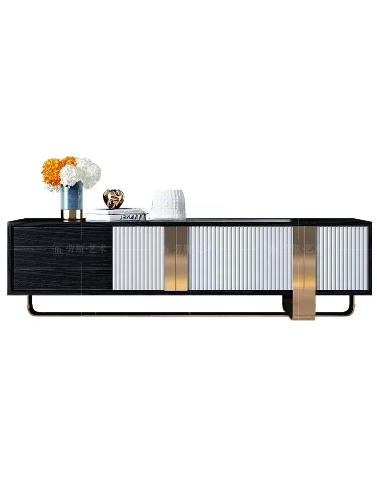 

Italian TV cabinet coffee table postmodern American light luxury living room floor cabinet Nordic bedroom storage side cabinet