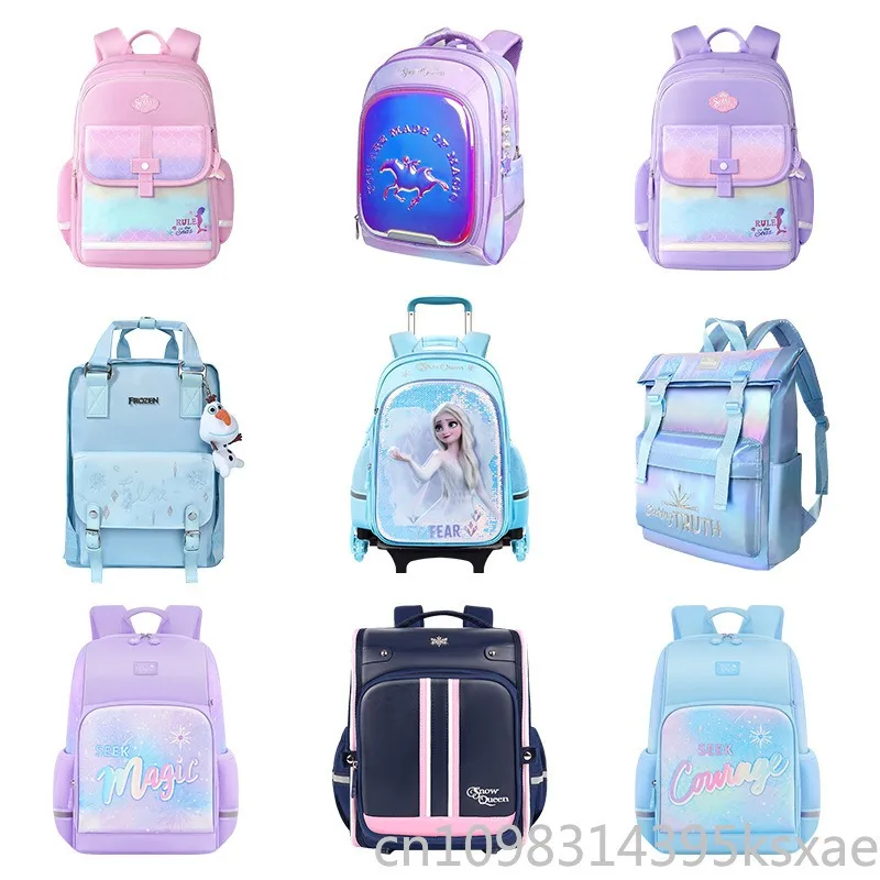

Disney Frozen Elsa Girls School Backpack Ergonomic Support Lightweight Large Capacity Kids Bookbag for Elementary Student