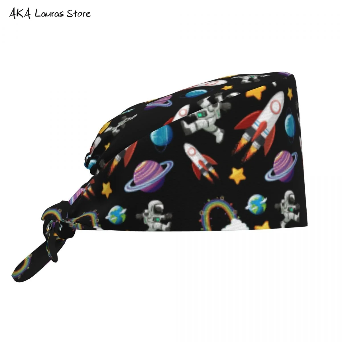 Wholesale Astronauts In Space Hat Cleaning Working Cap Funny Salon Nursing Cap Male Surgical Hat Scrub Caps