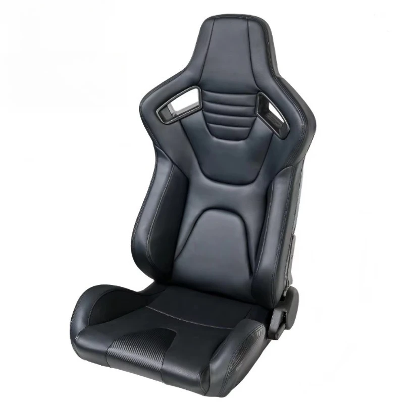 Picture 4: Racing Seats Pair With Dual Lock Sliders Black Red Universal Back