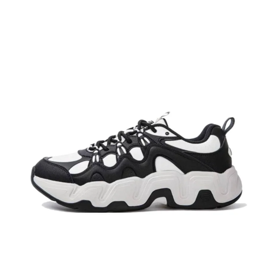 Erke Chunky Sneakers Men's Low Top Jet Black/Microcrystal White 11126302602-005