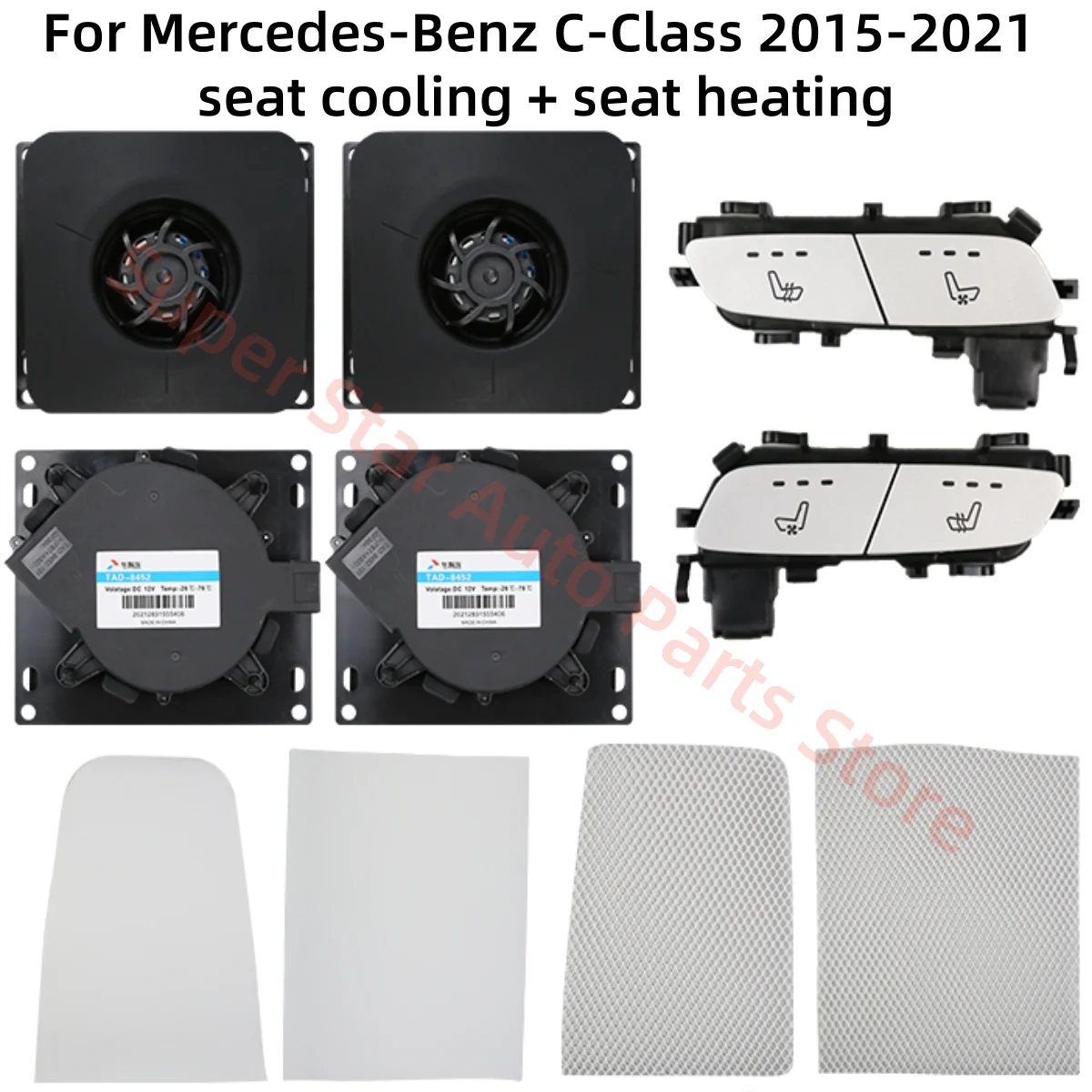 Car Accessories For Mercedes Benz C-Class W205 GLC X253 Seat Heating Seat Ventilation Automobile Refit Accessories Auto Parts