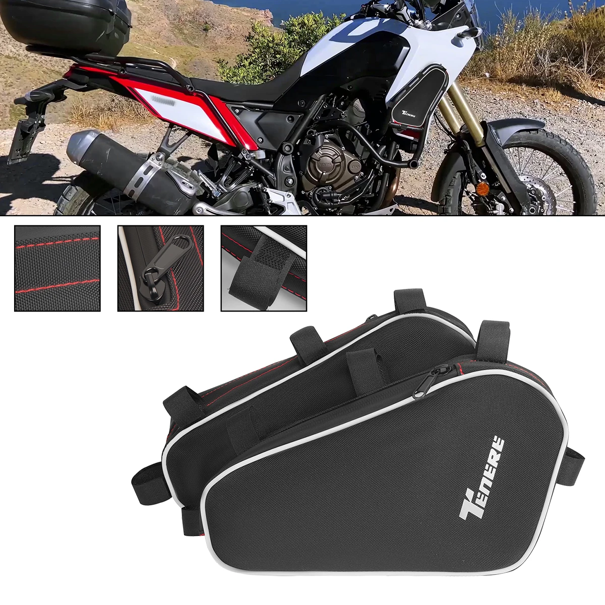 

Сумка для защиты двигателя мотоцикла от ударов для Yamaha T7 Tenere700 Tenere 700 2019 2020 2021 2022 - Водонепроницаемые сумки для хранения инструментов в дороге