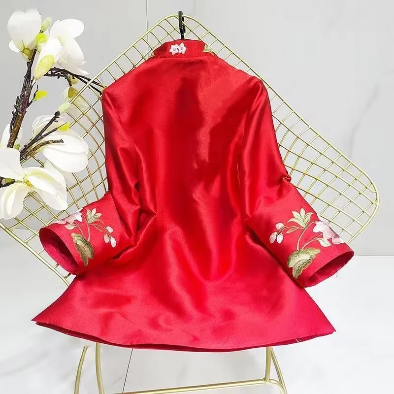 cheongsams vintage top traditional chinese clothes woman tang suit Summer tops embroidery embroidered shirts  blouses for women