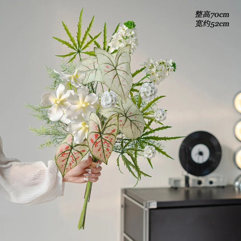 Luxury high-end designer bouquet photography props, artificial flowers, home decor, natural style floral arrangements, simulated
