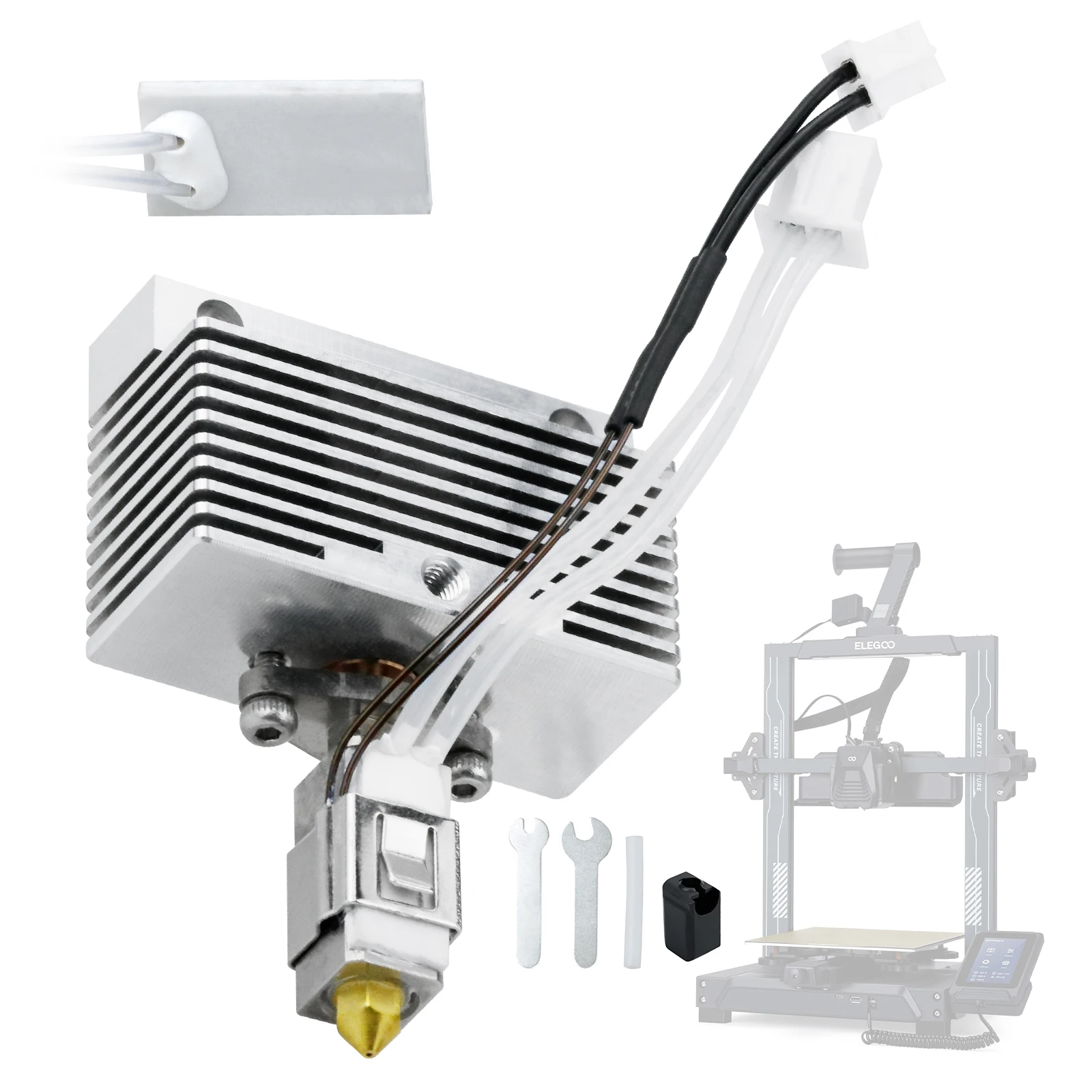 Für ELEGOO Neptune 4 Pro Hotend Kit Verbesserte High Speed Messing Düse Hot End Kit Für Neptune 4 3D Drucker Ersatzteile – Detail 6