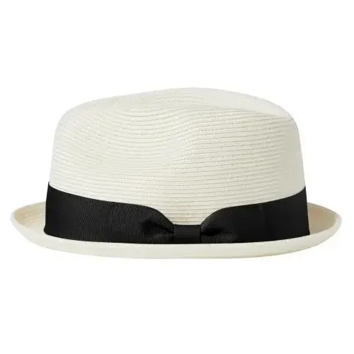 Summer Panama Short Side Straw Hat Men Women Rolled Brim Jazz Hat Sun Protection Beach Vacation Trendy