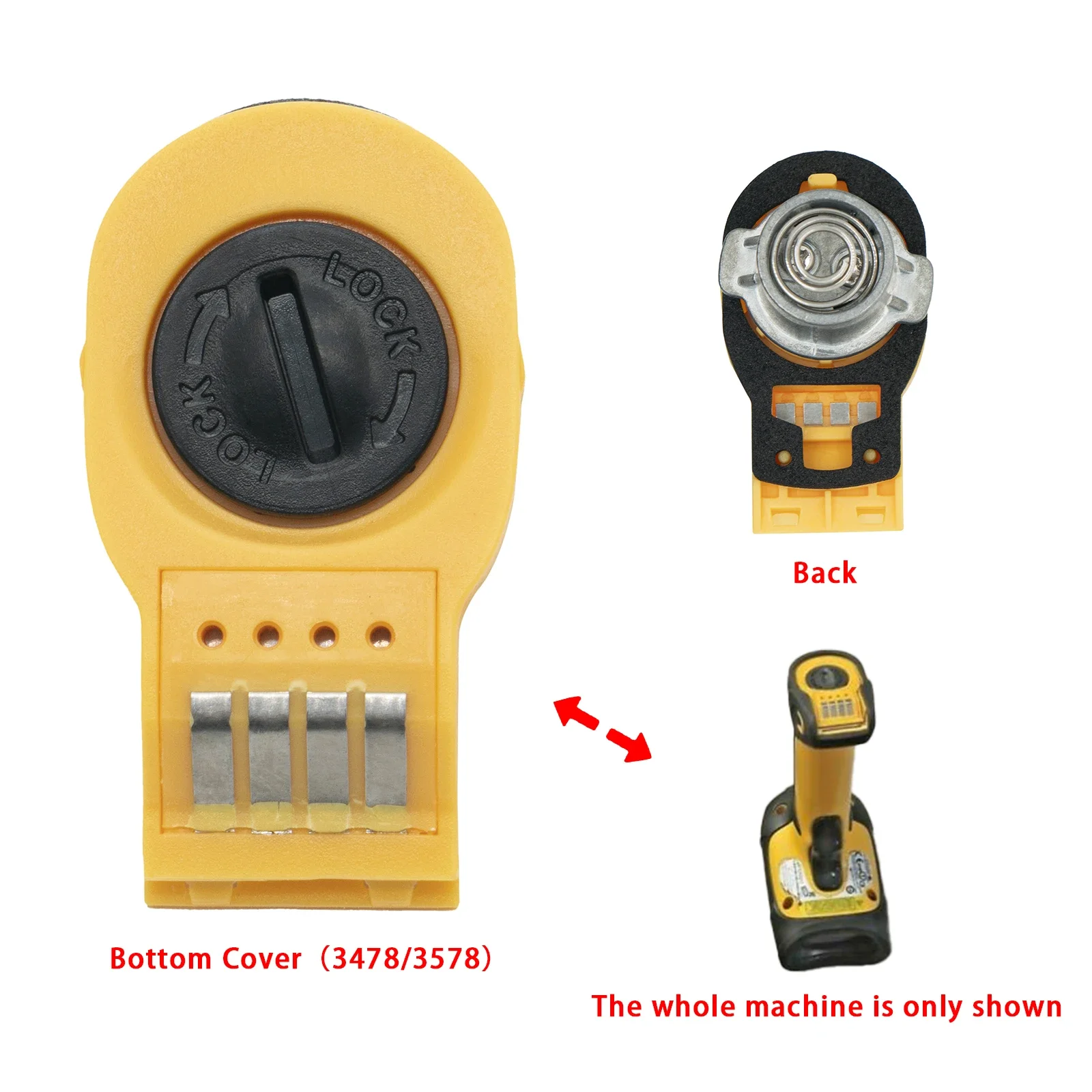 New Battery Cover with Metal Connector for ZEBRA Motorola Symbol DS3578/DS3478/LS3578/LS3478，Free Shiping