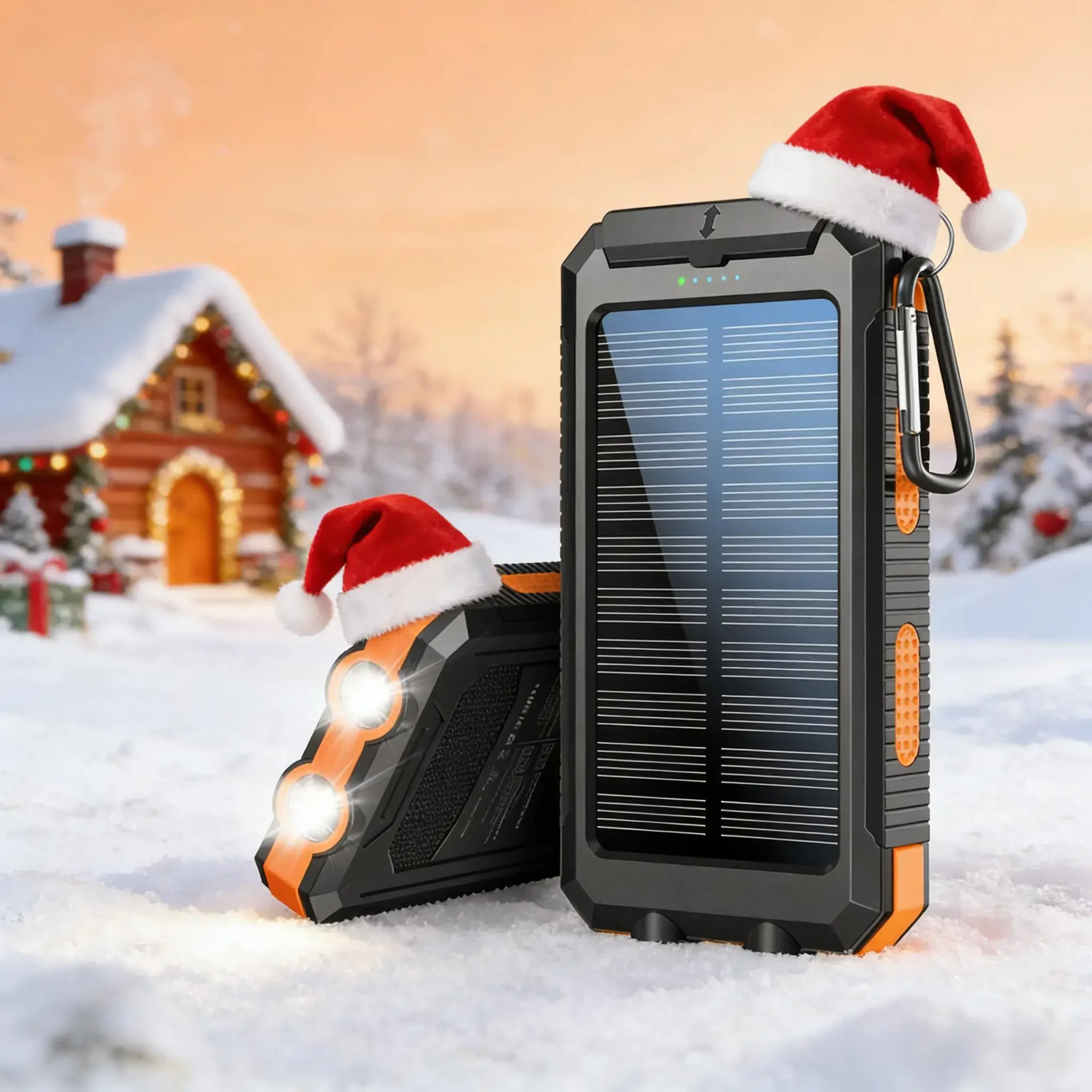 

Солнечная батарея 10000 мАч с компасом и светодиодным фонариком Портативное зарядное устройство для кемпинга, пешего туризма, путешествий, экстренной помощи