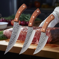 Boning Knife Hand Forged Blade Butcher Knife Wooden Handel Cleaver Meat Fruit Vegetables Fish Kitchen Knives Chef Cooking Cutter