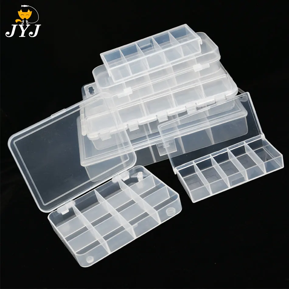 fishing lure box 20 cells, two levels 16cm*9.5cm*3.9cm with Transparent Visible Strength Plastic Lure Fishing Tackle Bait Box