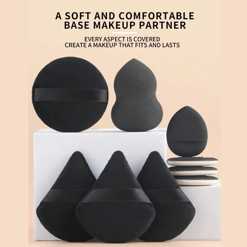 Juego de 6 uds de esponja de maquillaje, huevo de belleza para crema líquida, base, corrector, uso en seco y húmedo, Kit de esponjas cosméticas, herramientas de maquillaje