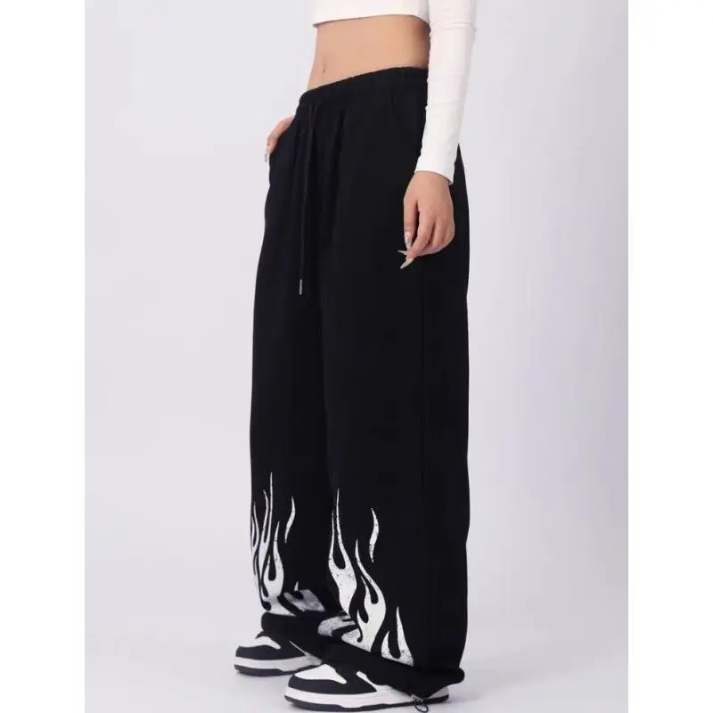 Pantalon de survêtement Hip Hop américain pour femmes, ample et décontracté, pantalon de danse Jazz, taille haute, Y2k, confortable, ample, sport, Streetwear