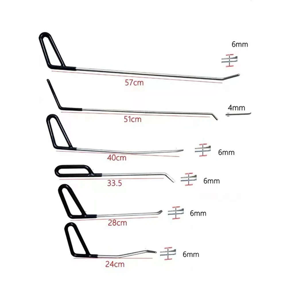 Crowbar Set Car Sunken Raised Hail Pit Free Sheet Metal Spray Paint Repair Unmarked Body Tools