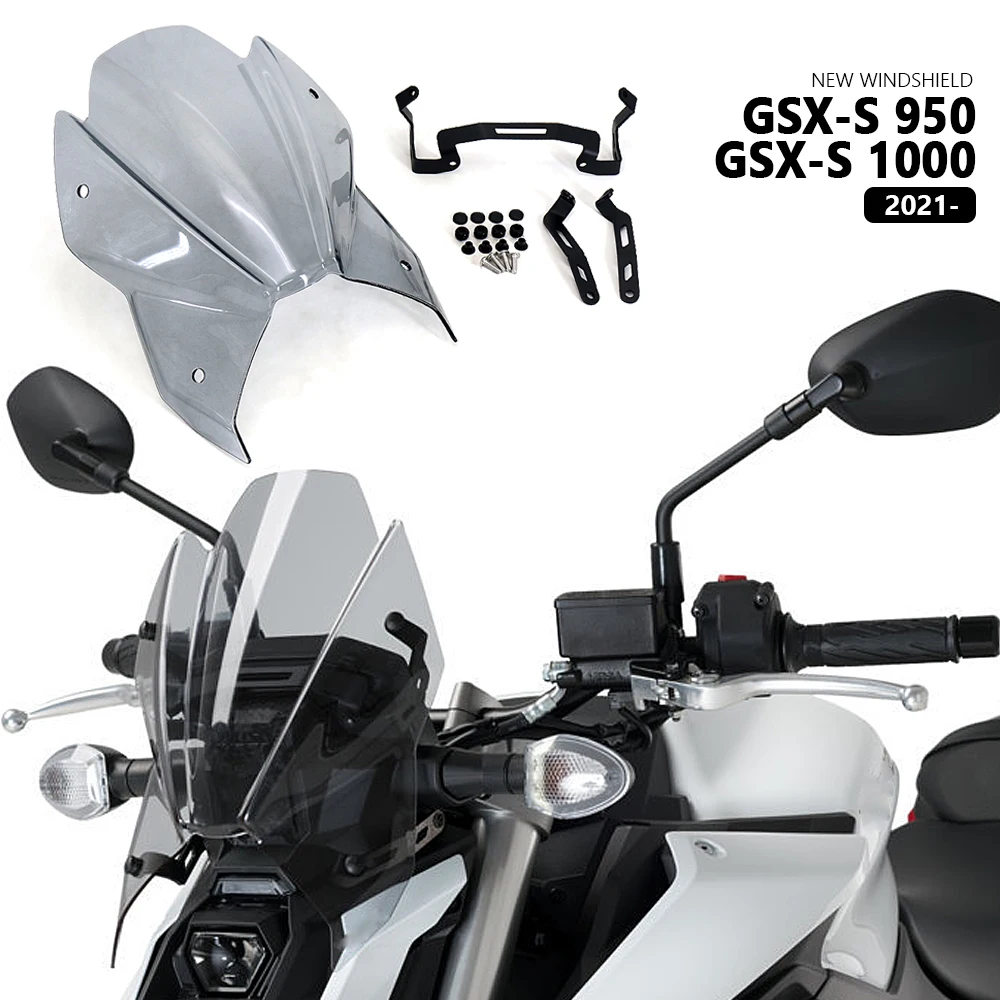 

GSXS 950 GSX-S 1000 Windshield Windscreen For Suzuki GSXS900 GSX-S1000 2021 2022 2023 Wind Screen Shield Airflow Deflectors