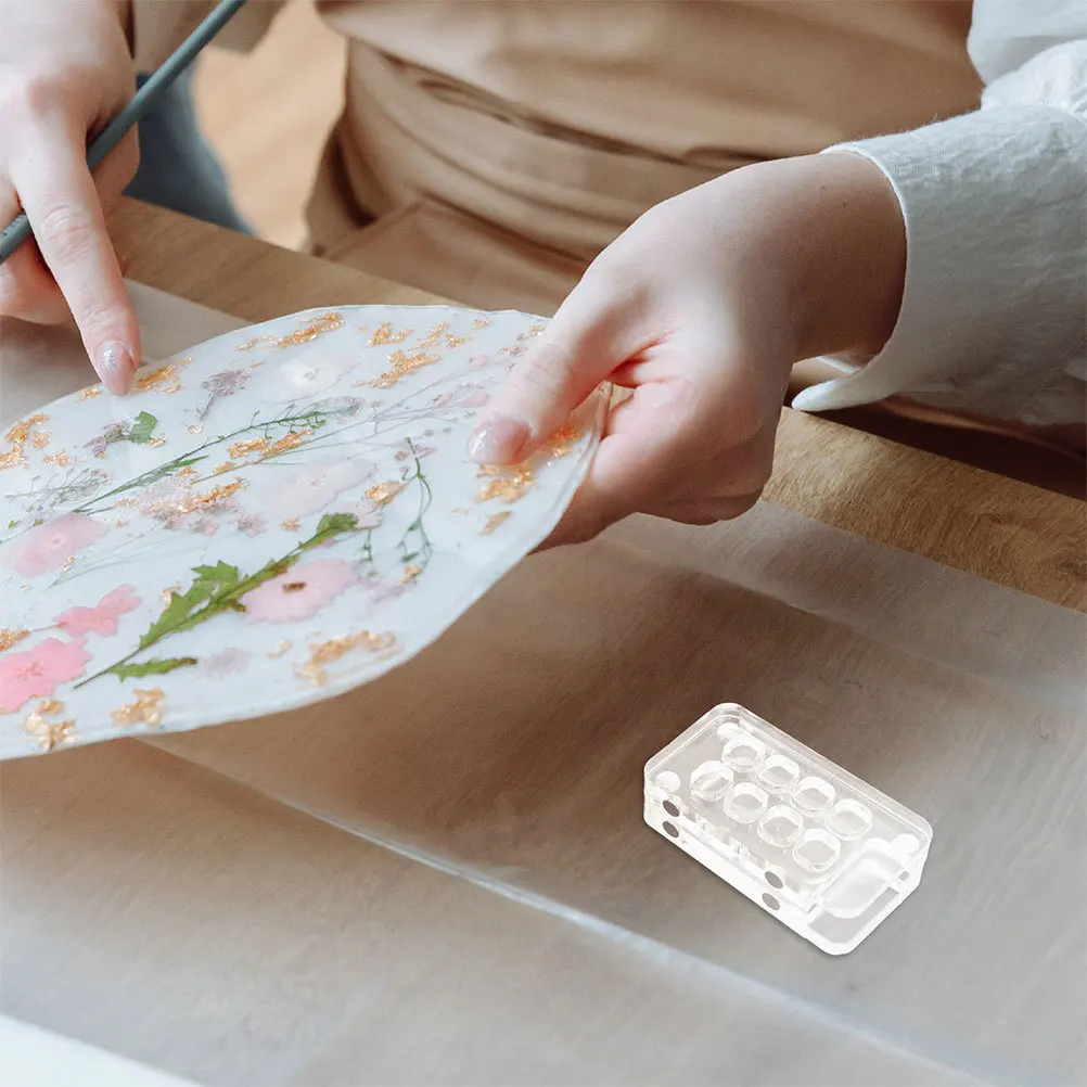 

2Pcs Mini Watercolor Palette 8 Compartment Pigment Box Lightweight Travel-Friendly Painting Tray for on-The-Go Artists and Plein