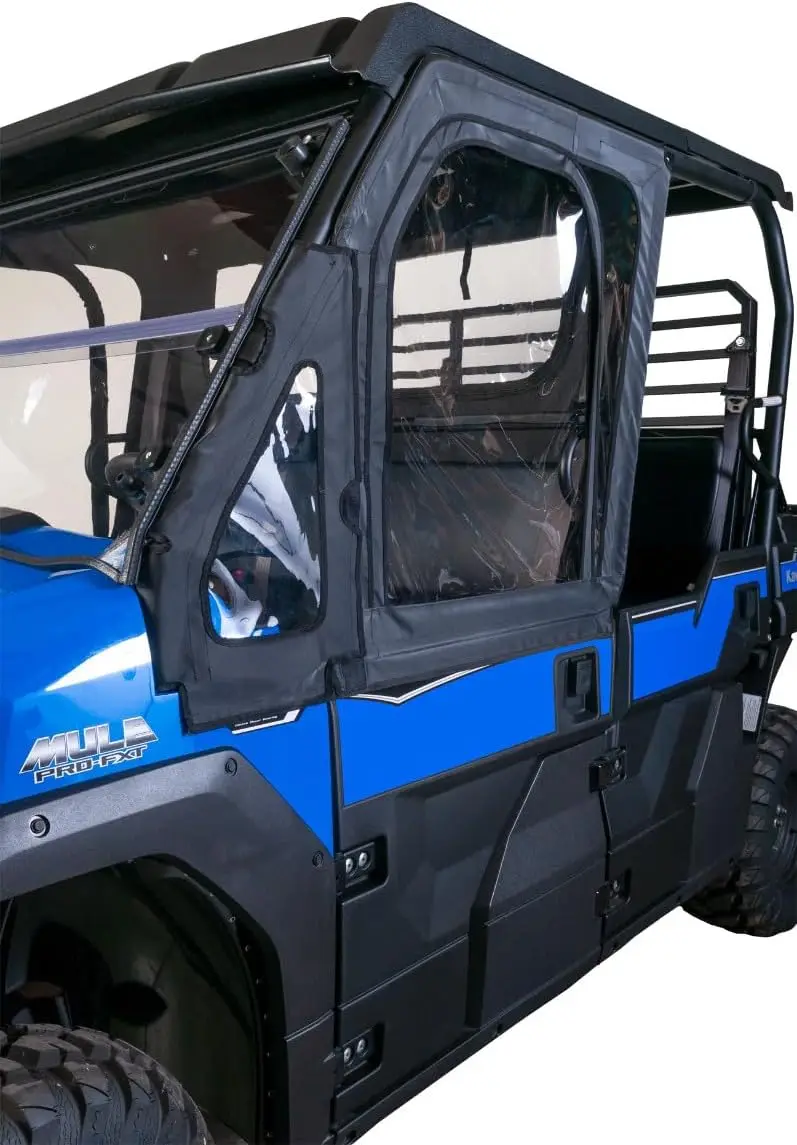 Utv Framed Upper Door Kit Compatible With Kawasaki Mule Pro Fx/Fxt 2015-2023 Utv Models | Cab Enclosure