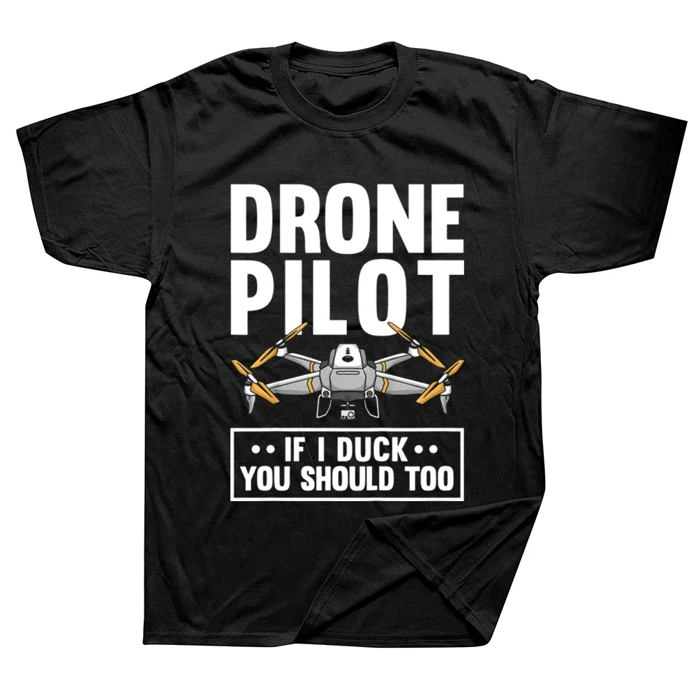 Drone Pilot RC Racing Pilots Flying FPV T Shirts Graphic Cotton Streetwear Short Sleeve Birthday Gifts Summer Style T-shirt Men