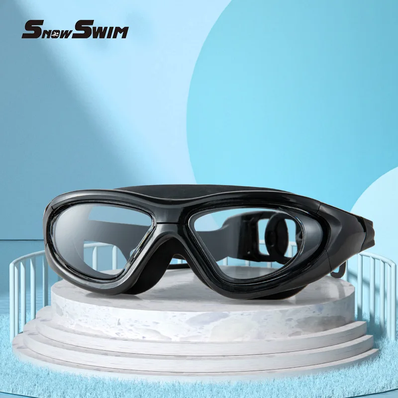New Adult Large Frame Myopia Swimming Goggles Silicone Waterproof  Anti-fog Swim Goggles Men Swimming Glasses