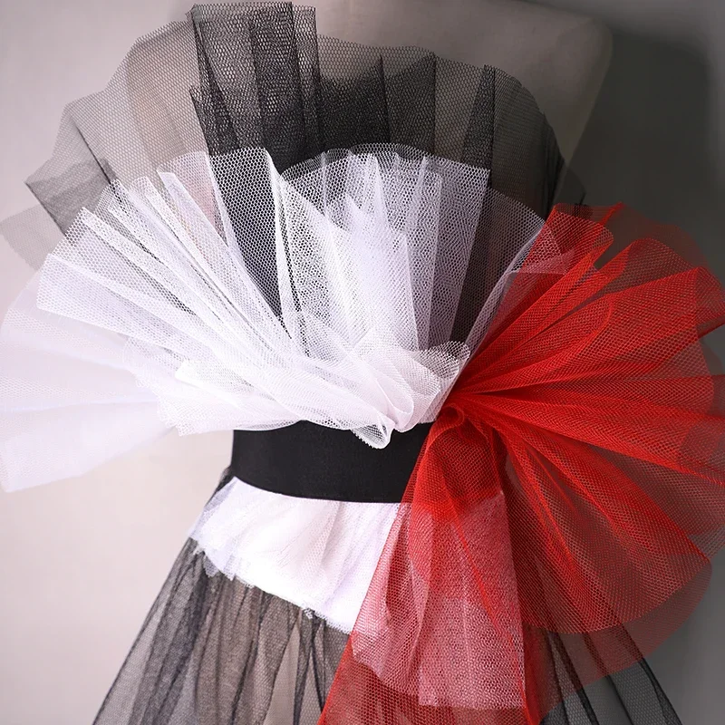 

Solid Color Hard Mesh Fabric Sewing Wedding Dress Evening Gown Fluffy Skirt Skirt Support Hexagonal Mesh Fabrics For Sewing