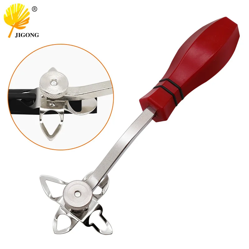 Special installation insert tool for three-port insert sealing strip, three-port rubber strip core-piercing tool for car windows