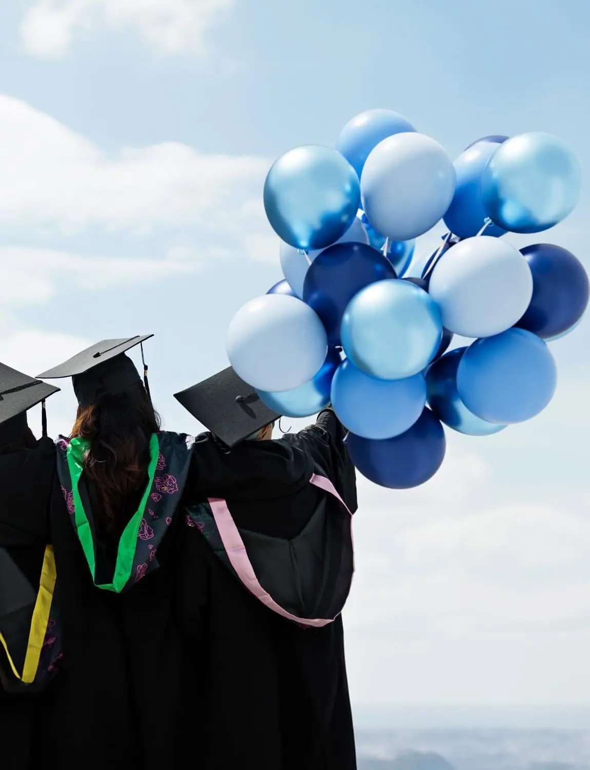 50 قطعة 10 بوصة بالونات معدنية زرقاء ذات مساحة عميقة لحفلات أعياد الميلاد وحفلات التخرج وحفلات الزفاف والذكرى السنوية #4