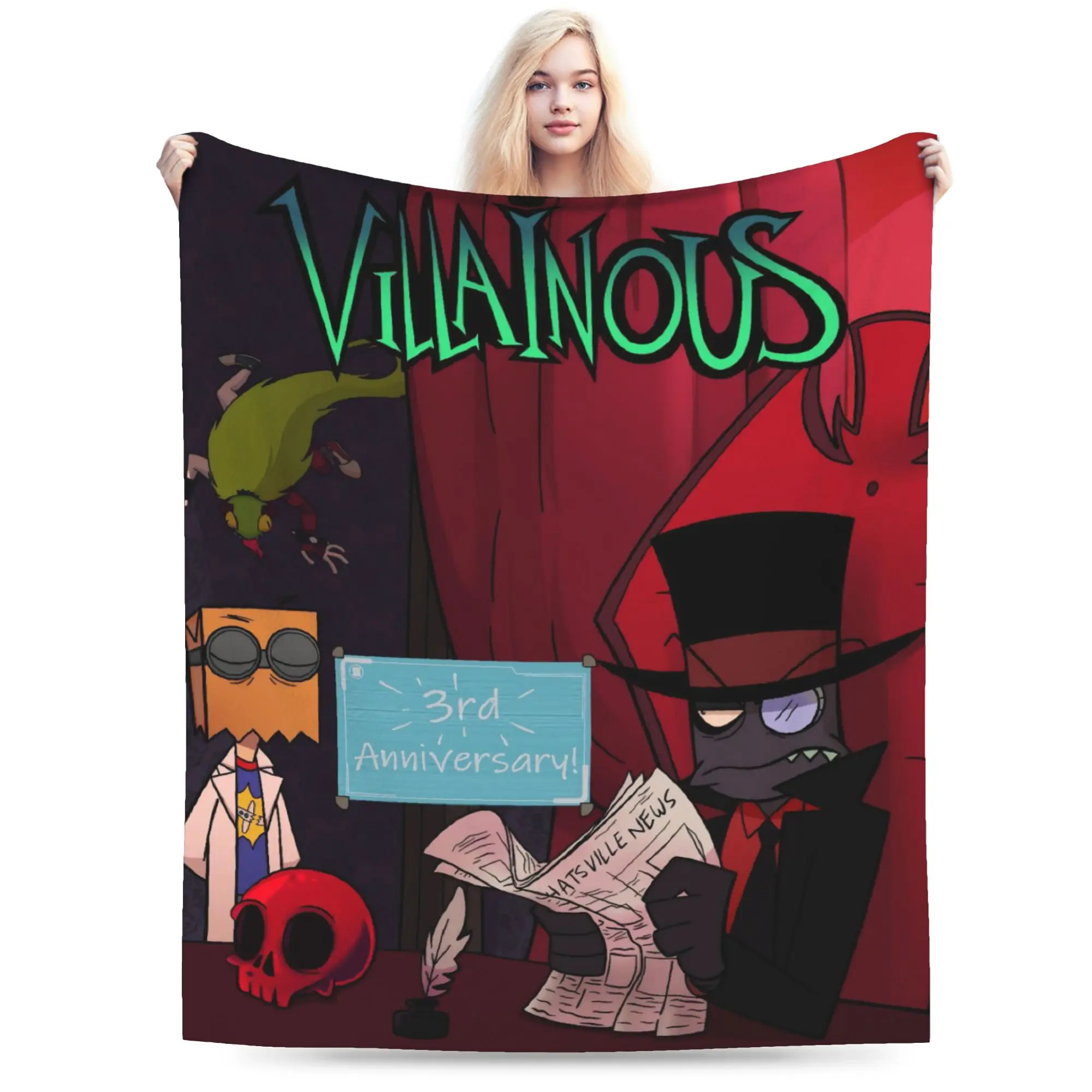 Villainous Comdy Throw Blanket for Couch  Soft Fuzzy Plush Blanket 50x60 Inches Multi-size Bedspread for All Seasons