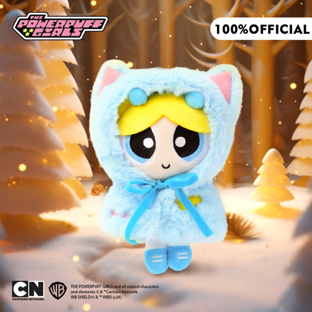 

15cm Genuine The Powerpuff Girls Plush Doll Toys Blossom Bubbles Buttercup Cape Series Bag Keychain Girls Women Gifts