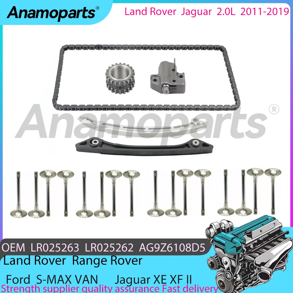 Timing chain exhuast intake valve kit for 10-19 Jaguar XE X760 Land Rover RANGE ROVER 204PT Ford GALAXY II TNWB 2.0L LR025263