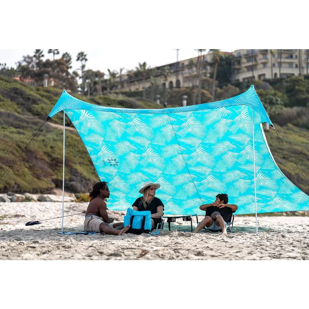 Tents Gigante Beach Tent, 8ft Tall, 11 x 11ft, Biggest Portable Beach Shade, UPF 50+ Sun Protection, Reinforced Corners