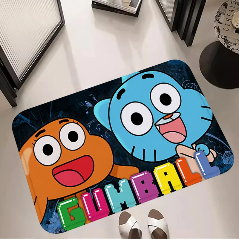 Entrance Doormat Fluffy Carpet Amazing World of Gumball Living Room Rugs Foot Carpets Bathroom Rug Floor Mats Non-slip Hallway