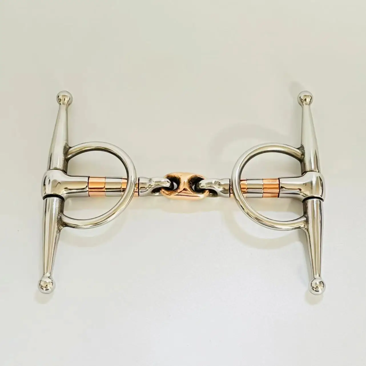 Stainless steel three-section H-shaped chew brass armature accessories Equestrian harness water saddle mouth string supplies